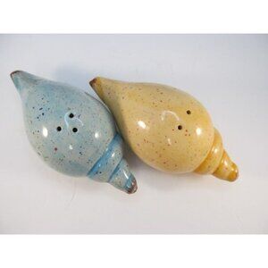 Vintage Ceramic Seashell Salt & Pepper Shakers